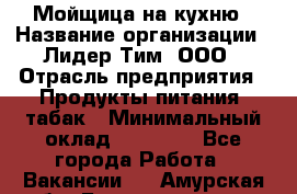 Мойщица на кухню › Название организации ­ Лидер Тим, ООО › Отрасль предприятия ­ Продукты питания, табак › Минимальный оклад ­ 20 000 - Все города Работа » Вакансии   . Амурская обл.,Благовещенск г.